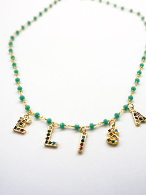 Alternative view of Collana Rosario con Lettere