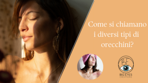 Foto di ragazza con orecchini e testo