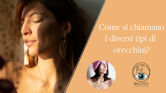 Foto di ragazza con orecchini e testo