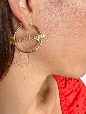 Alternative view of Orecchini Diana in Acciaio