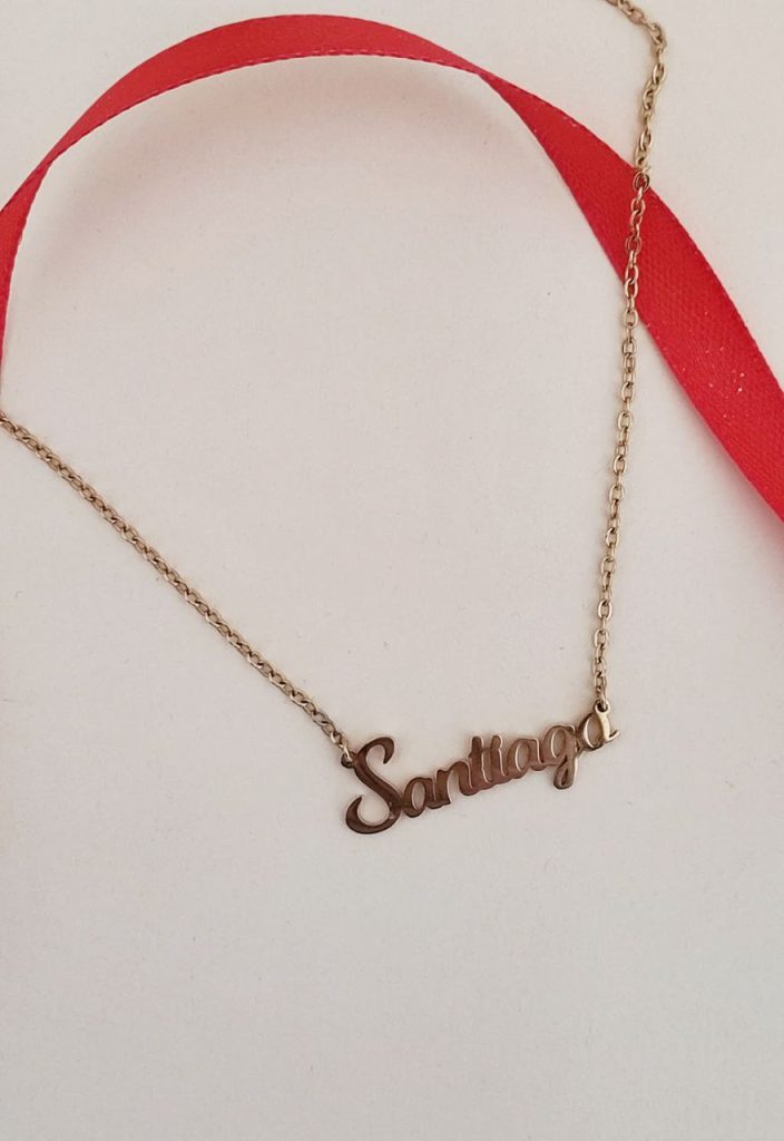 Collana con pendente nome Santiago