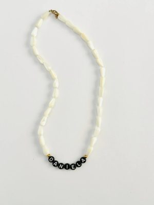 Collana di perle personalizzabile Black & White