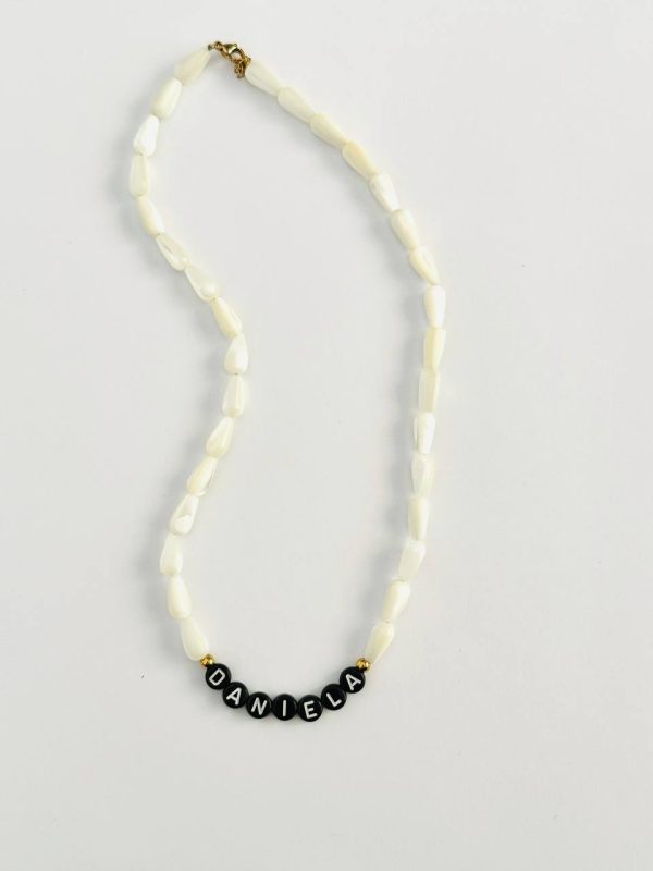 Collana di perle personalizzabile Black & White