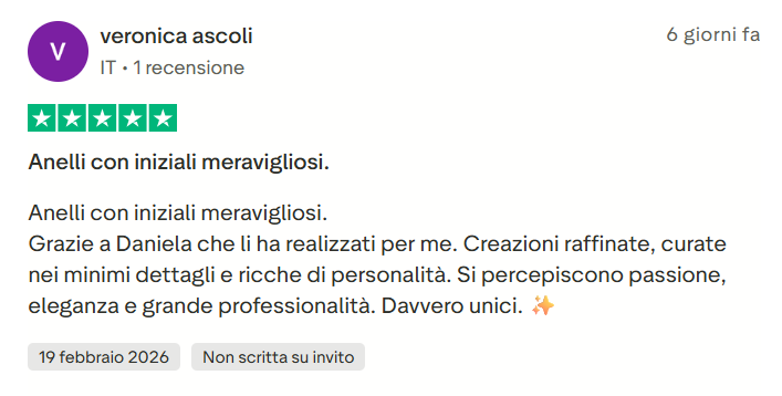 recensione presa da trustpilot dove si elogiano i bijoux di big eyes creations e la gentilezza di Daniela